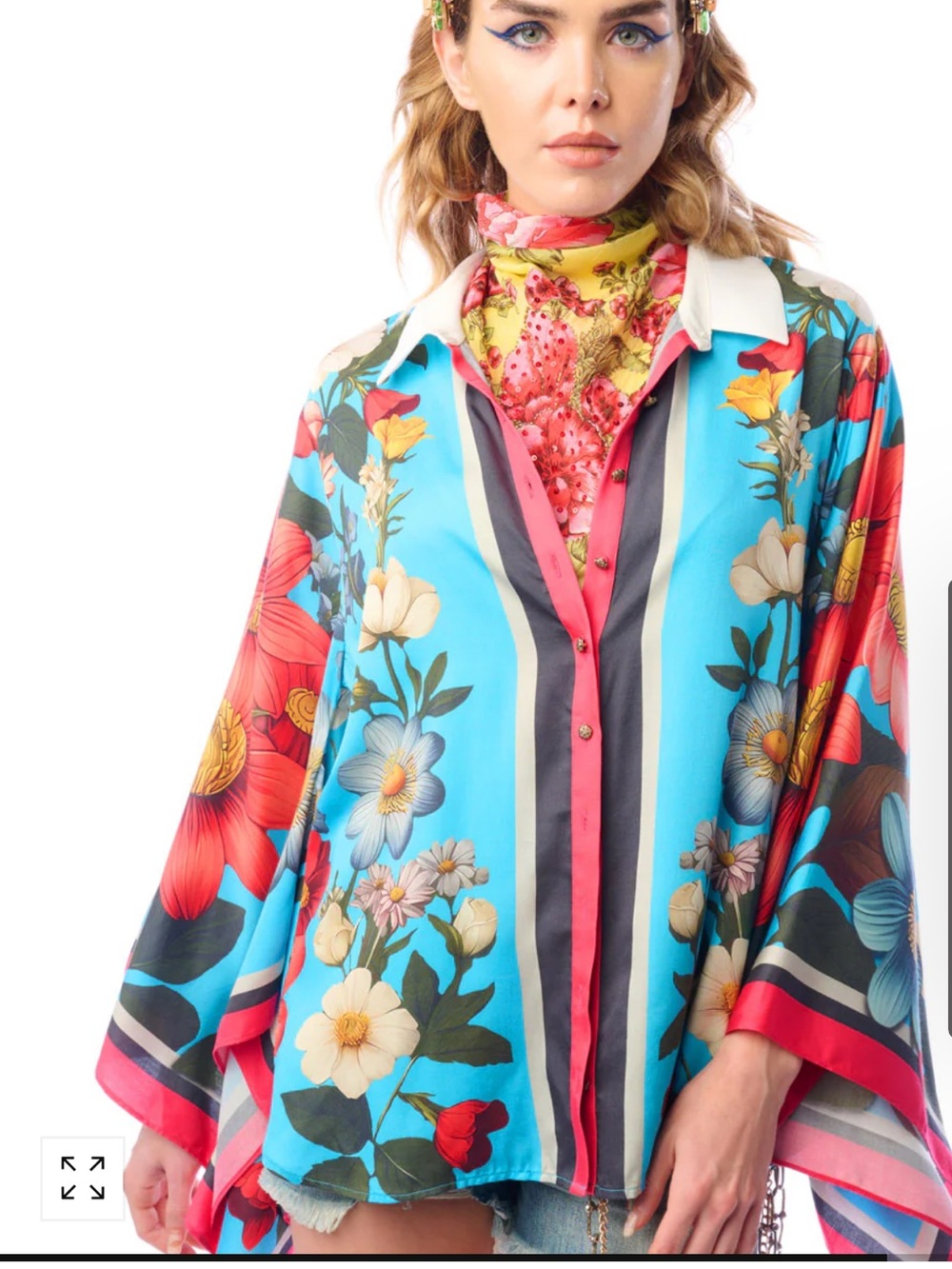 2ZS.NWT $190 ARATTA FLORAL GARDEN SHIRT - Picture 5 of 9